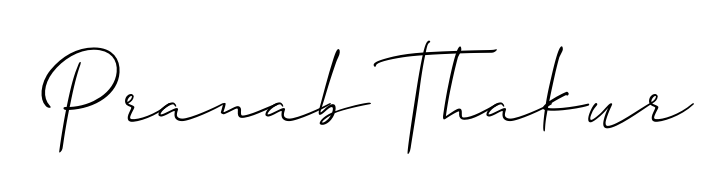 Generate high-definition signature styles for Pranab Thakur. The Allison_Script typeface ensures crisp legibility and sophisticated design. Pranab Thakur signature style 2 images and pictures png