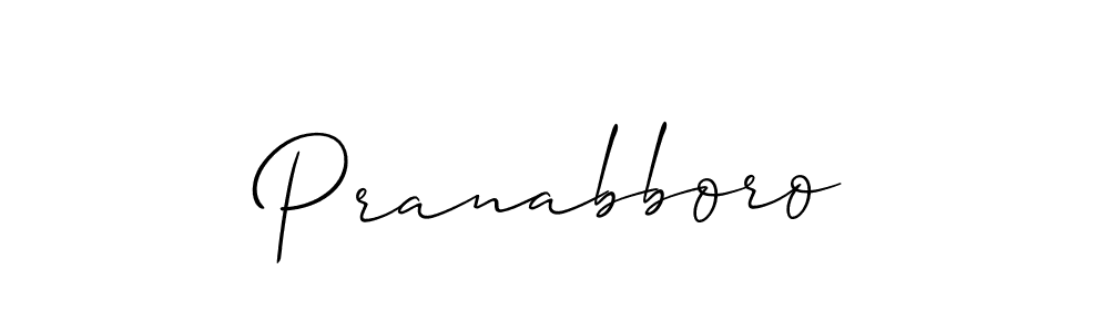 Also we have Pranabboro name is the best signature style. Create professional handwritten signature collection using Allison_Script autograph style. Pranabboro signature style 2 images and pictures png