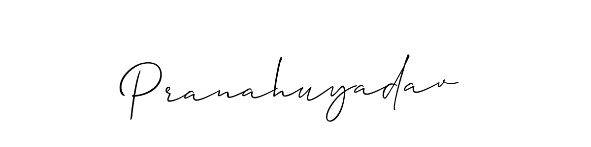 How to Draw Pranahuyadav signature style? Allison_Script is a latest design signature styles for name Pranahuyadav. Pranahuyadav signature style 2 images and pictures png