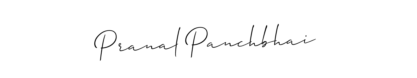 How to Draw Pranal Panchbhai signature style? Allison_Script is a latest design signature styles for name Pranal Panchbhai. Pranal Panchbhai signature style 2 images and pictures png