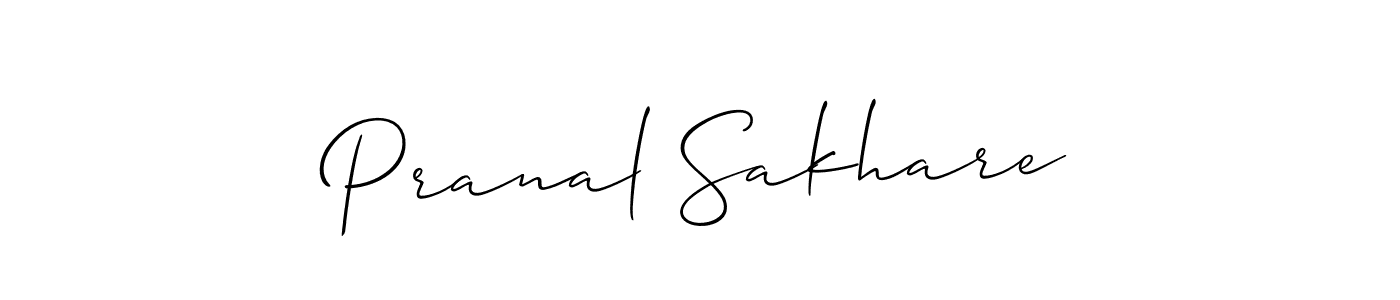 Make a short Pranal Sakhare signature style. Manage your documents anywhere anytime using Allison_Script. Create and add eSignatures, submit forms, share and send files easily. Pranal Sakhare signature style 2 images and pictures png
