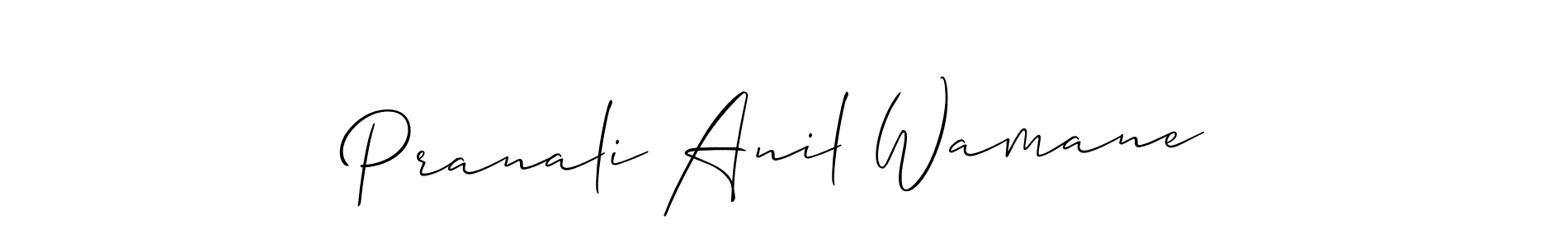 Similarly Allison_Script is the best handwritten signature design. Signature creator online .You can use it as an online autograph creator for name Pranali Anil Wamane. Pranali Anil Wamane signature style 2 images and pictures png