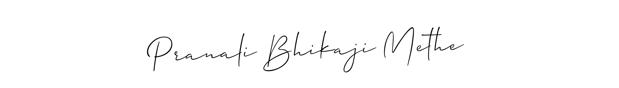 Pranali Bhikaji Methe stylish signature style. Best Handwritten Sign (Allison_Script) for my name. Handwritten Signature Collection Ideas for my name Pranali Bhikaji Methe. Pranali Bhikaji Methe signature style 2 images and pictures png