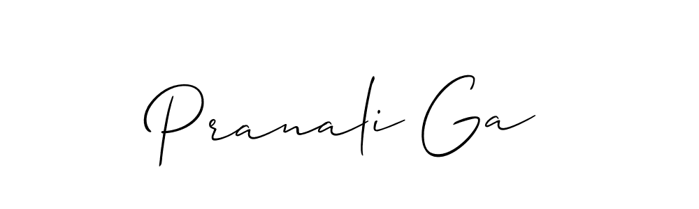 How to make Pranali Ga signature? Allison_Script is a professional autograph style. Create handwritten signature for Pranali Ga name. Pranali Ga signature style 2 images and pictures png