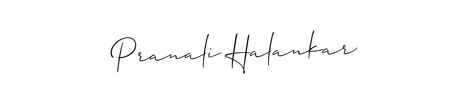 Also we have Pranali Halankar name is the best signature style. Create professional handwritten signature collection using Allison_Script autograph style. Pranali Halankar signature style 2 images and pictures png