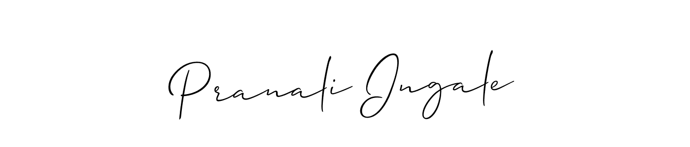 You should practise on your own different ways (Allison_Script) to write your name (Pranali Ingale) in signature. don't let someone else do it for you. Pranali Ingale signature style 2 images and pictures png