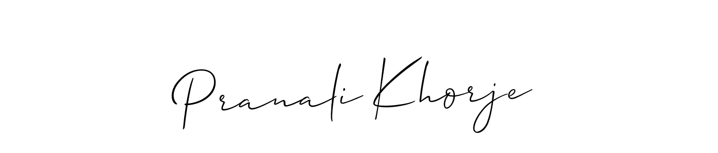 How to Draw Pranali Khorje signature style? Allison_Script is a latest design signature styles for name Pranali Khorje. Pranali Khorje signature style 2 images and pictures png