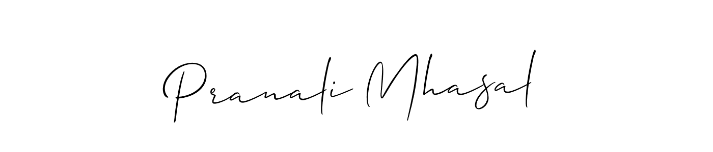 Pranali Mhasal stylish signature style. Best Handwritten Sign (Allison_Script) for my name. Handwritten Signature Collection Ideas for my name Pranali Mhasal. Pranali Mhasal signature style 2 images and pictures png