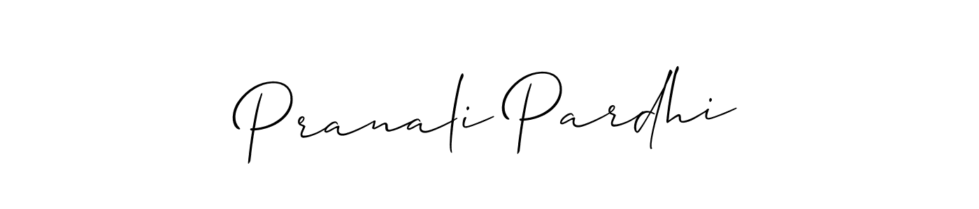 Use a signature maker to create a handwritten signature online. With this signature software, you can design (Allison_Script) your own signature for name Pranali Pardhi. Pranali Pardhi signature style 2 images and pictures png