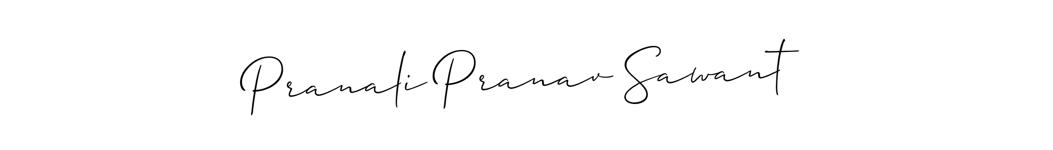 You should practise on your own different ways (Allison_Script) to write your name (Pranali Pranav Sawant) in signature. don't let someone else do it for you. Pranali Pranav Sawant signature style 2 images and pictures png