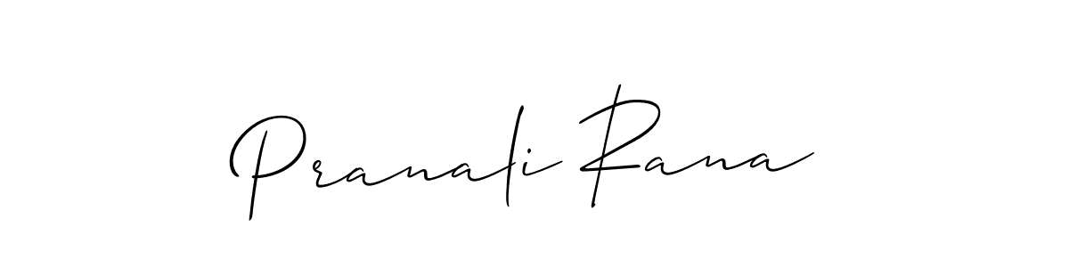 Also we have Pranali Rana name is the best signature style. Create professional handwritten signature collection using Allison_Script autograph style. Pranali Rana signature style 2 images and pictures png