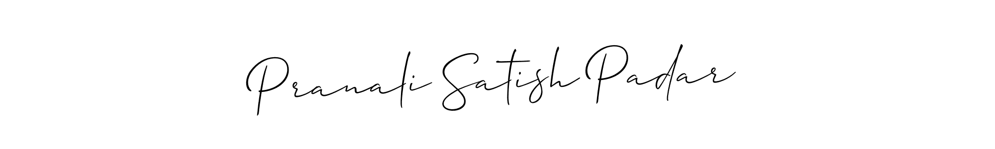 Design your own signature with our free online signature maker. With this signature software, you can create a handwritten (Allison_Script) signature for name Pranali Satish Padar. Pranali Satish Padar signature style 2 images and pictures png