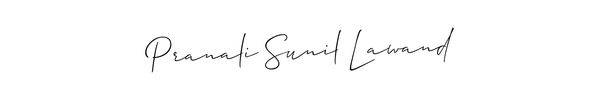 Design your own signature with our free online signature maker. With this signature software, you can create a handwritten (Allison_Script) signature for name Pranali Sunil Lawand. Pranali Sunil Lawand signature style 2 images and pictures png