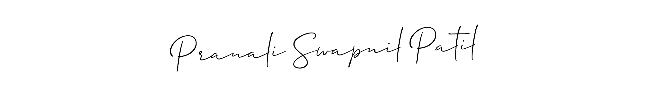 Make a beautiful signature design for name Pranali Swapnil Patil. With this signature (Allison_Script) style, you can create a handwritten signature for free. Pranali Swapnil Patil signature style 2 images and pictures png