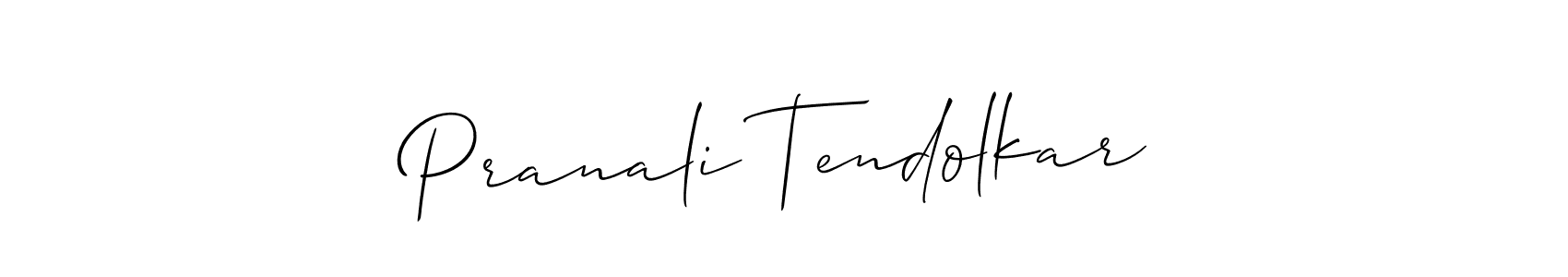 This is the best signature style for the Pranali Tendolkar name. Also you like these signature font (Allison_Script). Mix name signature. Pranali Tendolkar signature style 2 images and pictures png