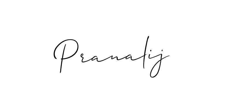 How to make Pranalij signature? Allison_Script is a professional autograph style. Create handwritten signature for Pranalij name. Pranalij signature style 2 images and pictures png