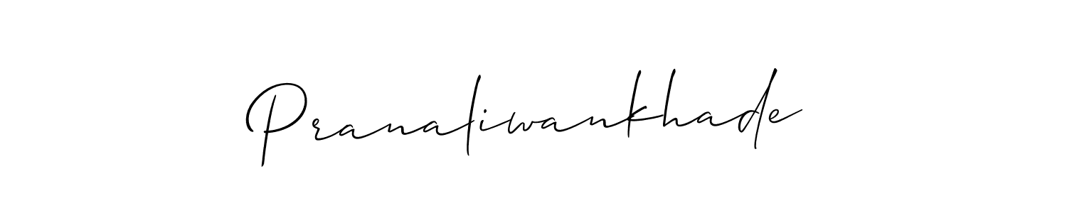 Make a beautiful signature design for name Pranaliwankhade. With this signature (Allison_Script) style, you can create a handwritten signature for free. Pranaliwankhade signature style 2 images and pictures png