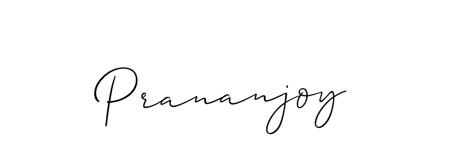 Create a beautiful signature design for name Prananjoy. With this signature (Allison_Script) fonts, you can make a handwritten signature for free. Prananjoy signature style 2 images and pictures png