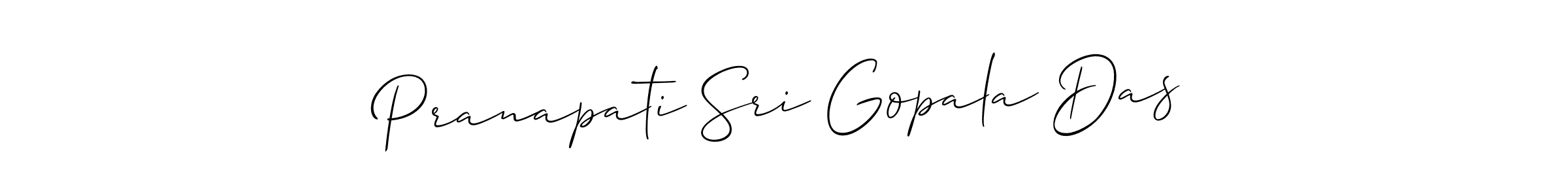 How to Draw Pranapati Sri Gopala Das signature style? Allison_Script is a latest design signature styles for name Pranapati Sri Gopala Das. Pranapati Sri Gopala Das signature style 2 images and pictures png