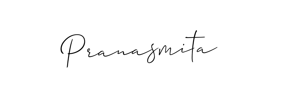 You should practise on your own different ways (Allison_Script) to write your name (Pranasmita) in signature. don't let someone else do it for you. Pranasmita signature style 2 images and pictures png