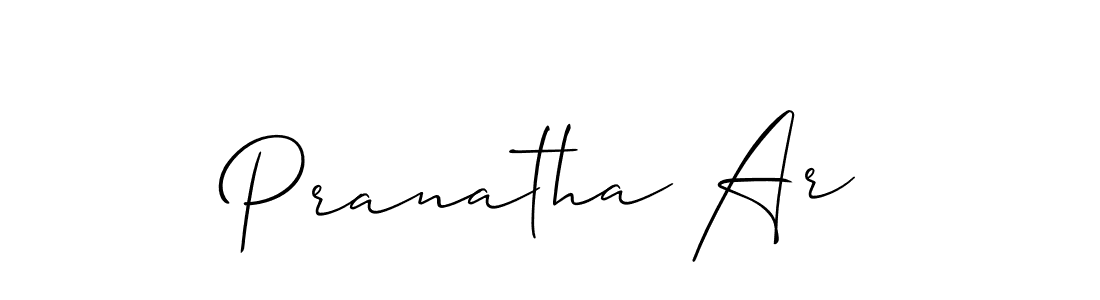 Use a signature maker to create a handwritten signature online. With this signature software, you can design (Allison_Script) your own signature for name Pranatha Ar. Pranatha Ar signature style 2 images and pictures png