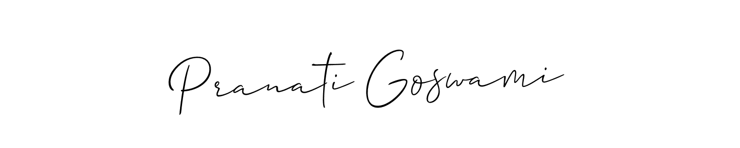 This is the best signature style for the Pranati Goswami name. Also you like these signature font (Allison_Script). Mix name signature. Pranati Goswami signature style 2 images and pictures png