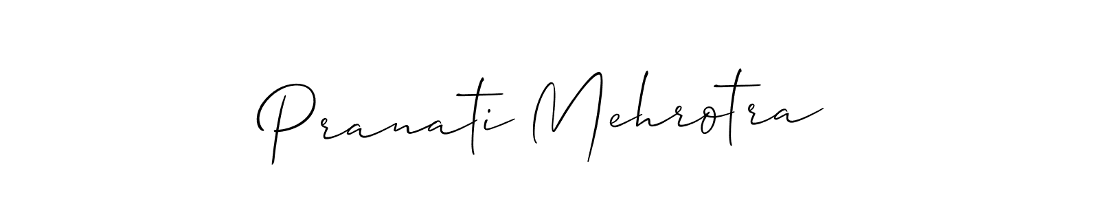 Make a beautiful signature design for name Pranati Mehrotra. With this signature (Allison_Script) style, you can create a handwritten signature for free. Pranati Mehrotra signature style 2 images and pictures png