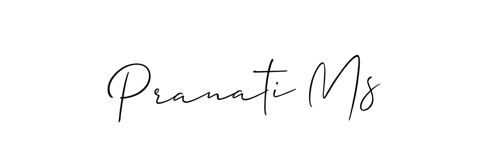 How to make Pranati Ms name signature. Use Allison_Script style for creating short signs online. This is the latest handwritten sign. Pranati Ms signature style 2 images and pictures png