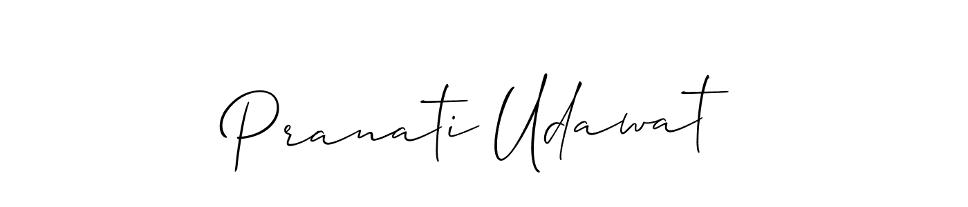 Use a signature maker to create a handwritten signature online. With this signature software, you can design (Allison_Script) your own signature for name Pranati Udawat. Pranati Udawat signature style 2 images and pictures png