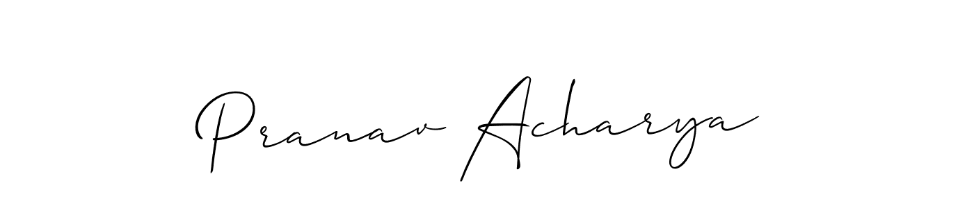 How to Draw Pranav Acharya signature style? Allison_Script is a latest design signature styles for name Pranav Acharya. Pranav Acharya signature style 2 images and pictures png