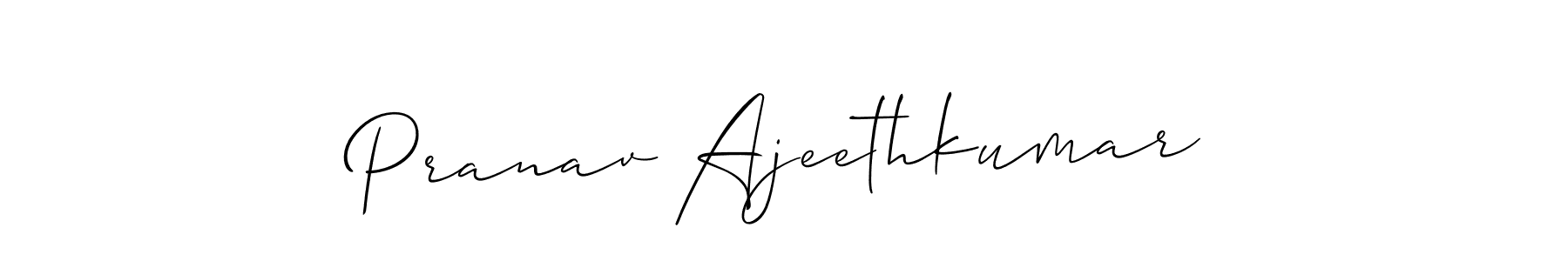 if you are searching for the best signature style for your name Pranav Ajeethkumar. so please give up your signature search. here we have designed multiple signature styles  using Allison_Script. Pranav Ajeethkumar signature style 2 images and pictures png