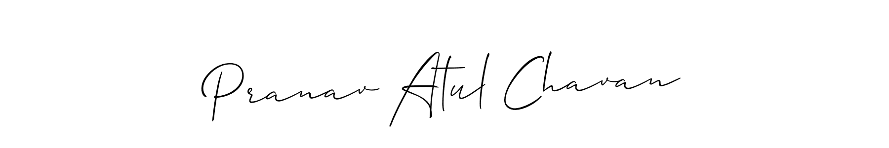 Make a beautiful signature design for name Pranav Atul Chavan. With this signature (Allison_Script) style, you can create a handwritten signature for free. Pranav Atul Chavan signature style 2 images and pictures png