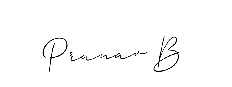 Similarly Allison_Script is the best handwritten signature design. Signature creator online .You can use it as an online autograph creator for name Pranav B. Pranav B signature style 2 images and pictures png