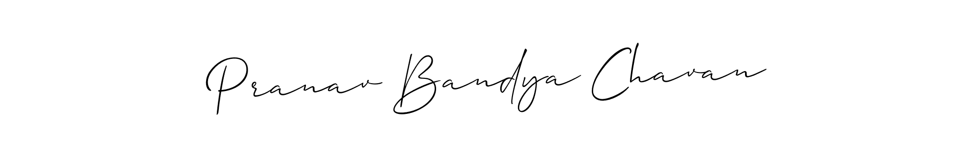 Allison_Script is a professional signature style that is perfect for those who want to add a touch of class to their signature. It is also a great choice for those who want to make their signature more unique. Get Pranav Bandya Chavan name to fancy signature for free. Pranav Bandya Chavan signature style 2 images and pictures png