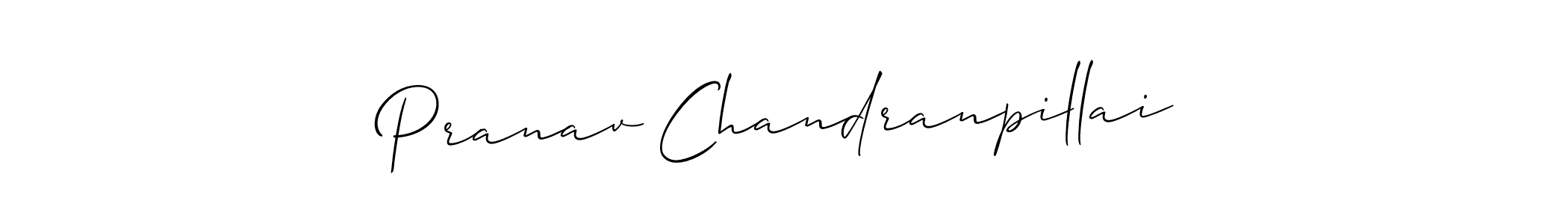 if you are searching for the best signature style for your name Pranav Chandranpillai. so please give up your signature search. here we have designed multiple signature styles  using Allison_Script. Pranav Chandranpillai signature style 2 images and pictures png