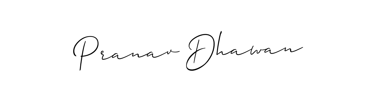 The best way (Allison_Script) to make a short signature is to pick only two or three words in your name. The name Pranav Dhawan include a total of six letters. For converting this name. Pranav Dhawan signature style 2 images and pictures png