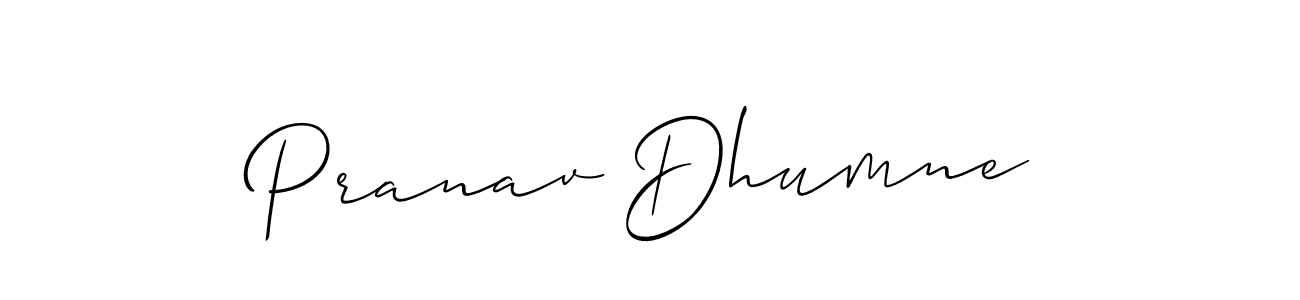It looks lik you need a new signature style for name Pranav Dhumne. Design unique handwritten (Allison_Script) signature with our free signature maker in just a few clicks. Pranav Dhumne signature style 2 images and pictures png