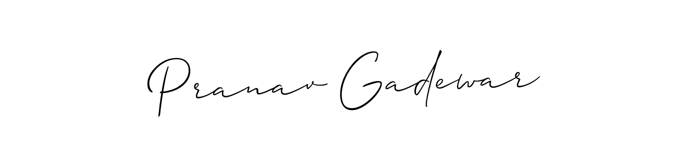 Make a short Pranav Gadewar signature style. Manage your documents anywhere anytime using Allison_Script. Create and add eSignatures, submit forms, share and send files easily. Pranav Gadewar signature style 2 images and pictures png