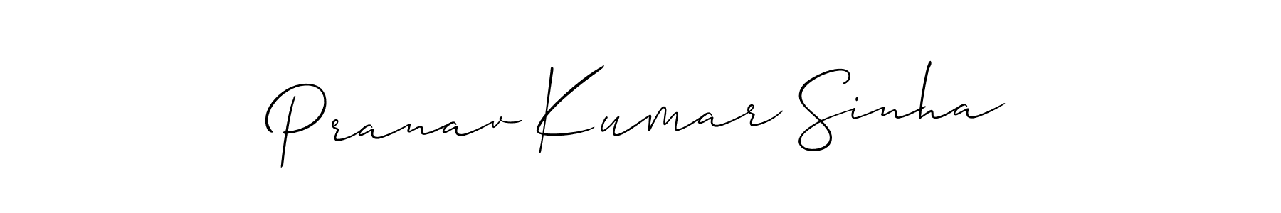 Design your own signature with our free online signature maker. With this signature software, you can create a handwritten (Allison_Script) signature for name Pranav Kumar Sinha. Pranav Kumar Sinha signature style 2 images and pictures png