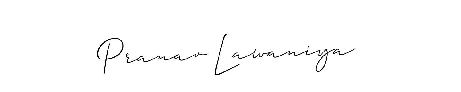 if you are searching for the best signature style for your name Pranav Lawaniya. so please give up your signature search. here we have designed multiple signature styles  using Allison_Script. Pranav Lawaniya signature style 2 images and pictures png