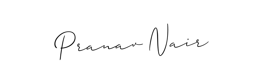 Also we have Pranav Nair name is the best signature style. Create professional handwritten signature collection using Allison_Script autograph style. Pranav Nair signature style 2 images and pictures png