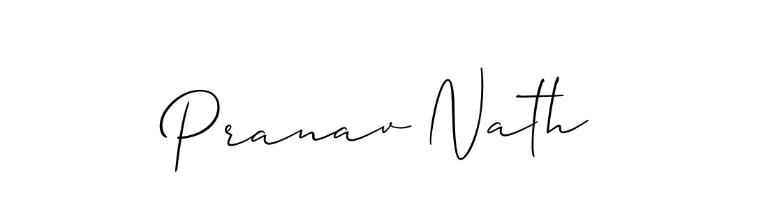 Also we have Pranav Nath name is the best signature style. Create professional handwritten signature collection using Allison_Script autograph style. Pranav Nath signature style 2 images and pictures png