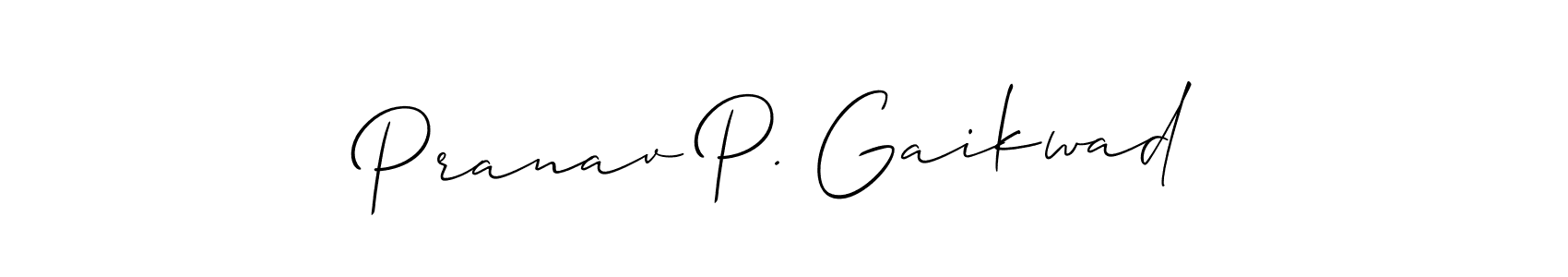 Design your own signature with our free online signature maker. With this signature software, you can create a handwritten (Allison_Script) signature for name Pranav P. Gaikwad. Pranav P. Gaikwad signature style 2 images and pictures png
