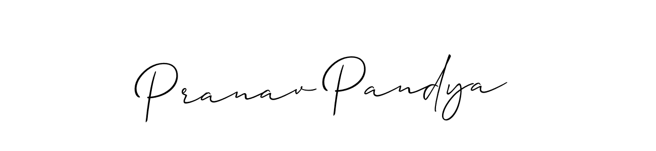 Pranav Pandya stylish signature style. Best Handwritten Sign (Allison_Script) for my name. Handwritten Signature Collection Ideas for my name Pranav Pandya. Pranav Pandya signature style 2 images and pictures png