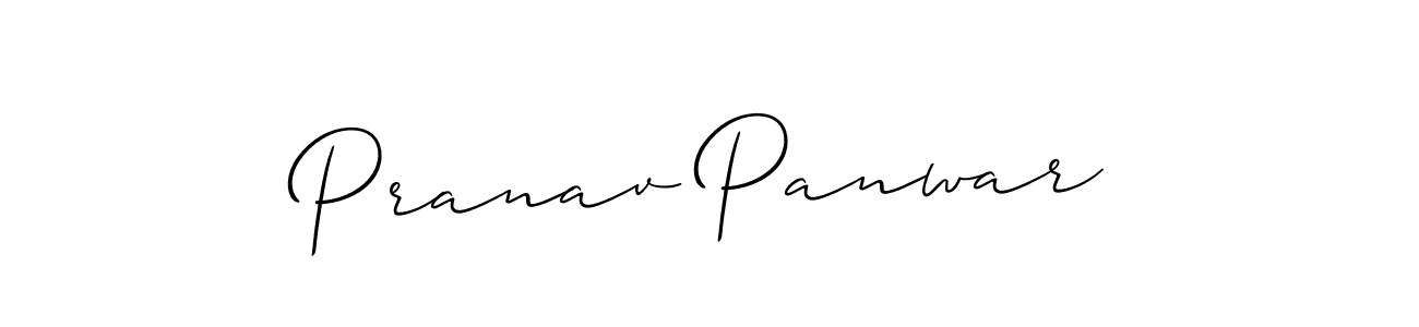 Create a beautiful signature design for name Pranav Panwar. With this signature (Allison_Script) fonts, you can make a handwritten signature for free. Pranav Panwar signature style 2 images and pictures png