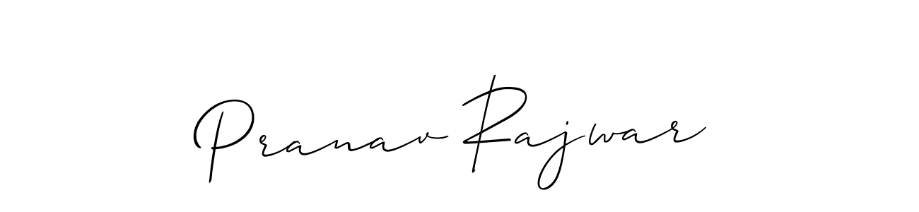 How to make Pranav Rajwar name signature. Use Allison_Script style for creating short signs online. This is the latest handwritten sign. Pranav Rajwar signature style 2 images and pictures png