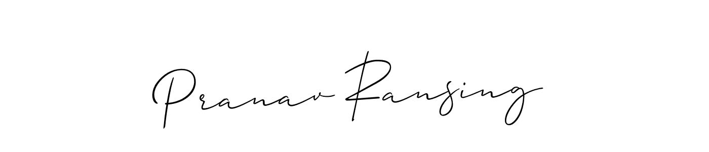 Use a signature maker to create a handwritten signature online. With this signature software, you can design (Allison_Script) your own signature for name Pranav Ransing. Pranav Ransing signature style 2 images and pictures png