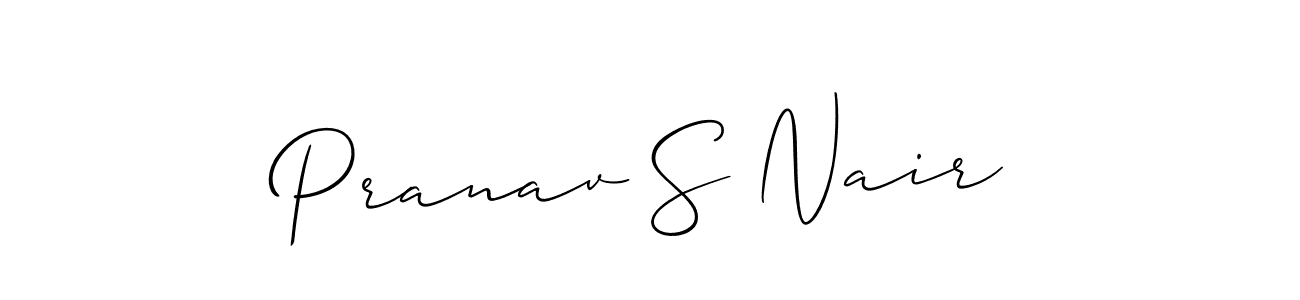 Similarly Allison_Script is the best handwritten signature design. Signature creator online .You can use it as an online autograph creator for name Pranav S Nair. Pranav S Nair signature style 2 images and pictures png