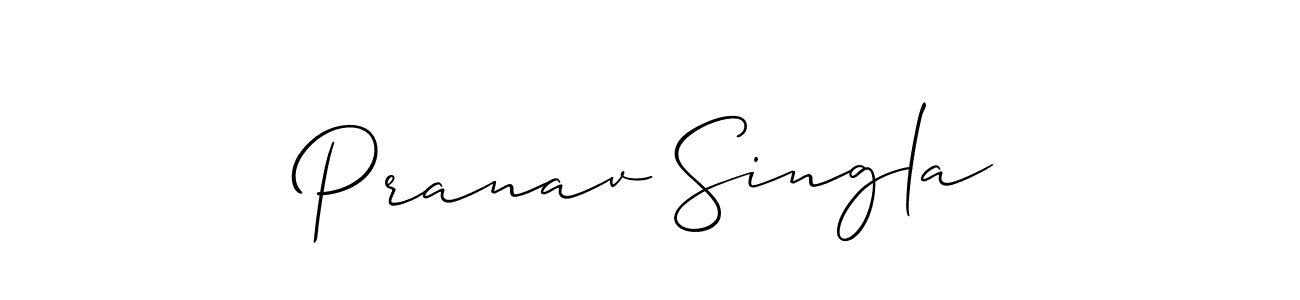 This is the best signature style for the Pranav Singla name. Also you like these signature font (Allison_Script). Mix name signature. Pranav Singla signature style 2 images and pictures png