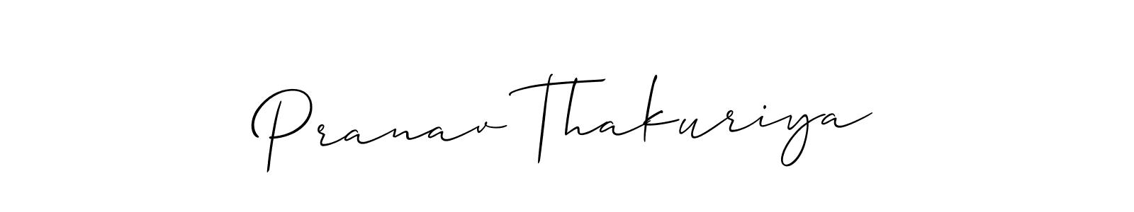 Similarly Allison_Script is the best handwritten signature design. Signature creator online .You can use it as an online autograph creator for name Pranav Thakuriya. Pranav Thakuriya signature style 2 images and pictures png